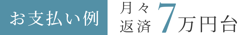 お支払い例 月々返済 7万円台