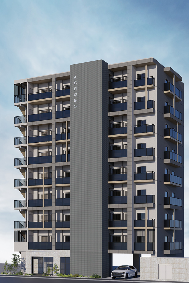 アクロス箱崎宮前レイスマート 外観完成予想CGパース